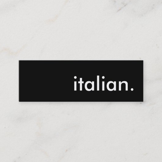 Italienisch. Mini Visitenkarte (Vorderseite)