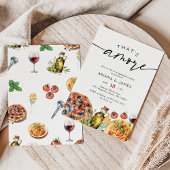 Italienisch mit Aquarellfarbe, das ist eine weiter Einladung