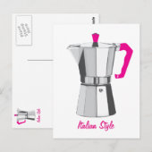 Italienisch Moka Postkarte (Vorne/Hinten)