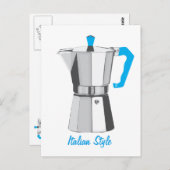 Italienisch Moka Postkarte (Vorne/Hinten)