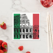 Italienisch Napkins mit Bild der Fahne. Serviette (Beispiel)