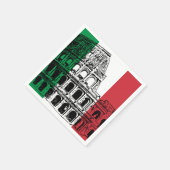 Italienisch Napkins mit Bild der Fahne. Serviette (Ecke)