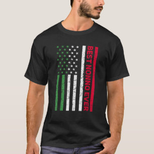 Italienisch Nonno Italien Amerikanische Flagge Bes T-Shirt