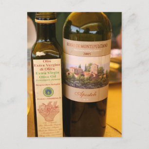 Italienisch ~ Öl und Wein Postkarte