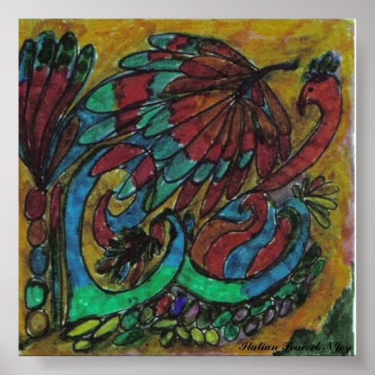 Italienisch Peacock NJoy Poster (Vorne)