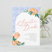 Italienisch Positano Aperol Spritz Signature Drink Menükarte (Stehend Vorderseite)