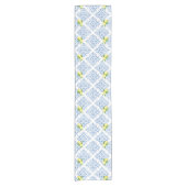 Italienisch Positano Tuscan Blue Tile Lemon Kurzer Tischläufer (Vorderseite)