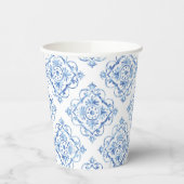 Italienisch Positano Tuscan Blue Tile Pappbecher (Links)