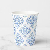 Italienisch Positano Tuscan Blue Tile Pappbecher (Rechts)