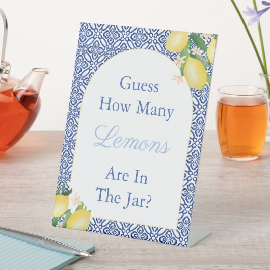 Italienisch rät wie viele Lemons Baby Duschspiel Sockelschild (In Situ)