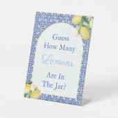 Italienisch rät wie viele Lemons Baby Duschspiel Sockelschild (Vorderseite)