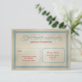 Italienisch Red White & Blue DIY Wedding RSVP Einladung (Stehend Vorderseite)