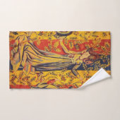 Italienisch Rot Gelb Chinoiserie Badhandtuch Set (Handtuch)