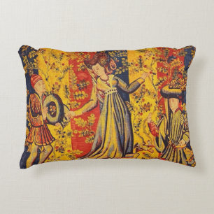 Italienisch Rot Gelb Chinoiserie Dekokissen