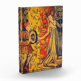 Italienisch Rot Gelb Chinoiserie Fotoblock