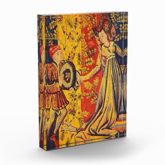 Italienisch Rot Gelb Chinoiserie Fotoblock (Links)