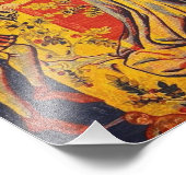 Italienisch Rot Gelb Chinoiserie Fotodruck (Ecke)