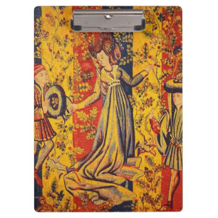 Italienisch Rot Gelb Chinoiserie Klemmbrett