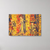 Italienisch Rot Gelb Chinoiserie Leinwanddruck (Vorderseite)