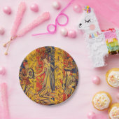 Italienisch Rot Gelb Chinoiserie Pappteller (Party)