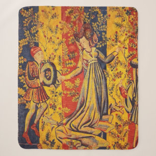 Italienisch Rot Gelb Chinoiserie Sherpadecke