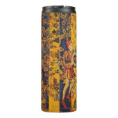 Italienisch Rot Gelb Chinoiserie Thermosbecher (Rückseite)