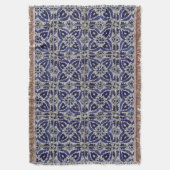 Italienisch-rustikale Tiles Azulejo Blue White Geo Decke (Vorderseite Vertikal)