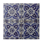 Italienisch-rustikale Tiles Azulejo Blue White Geo Fliese (Vorderseite)