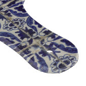 Italienisch-rustikale Tiles Azulejo Blue White Geo Schneidebrett (Ecke)