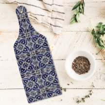 Italienisch-rustikale Tiles Azulejo Blue White Geo