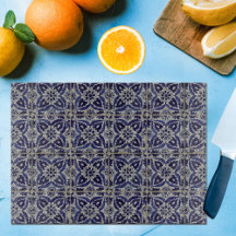 Italienisch-rustikale Tiles Azulejo Blue White Geo