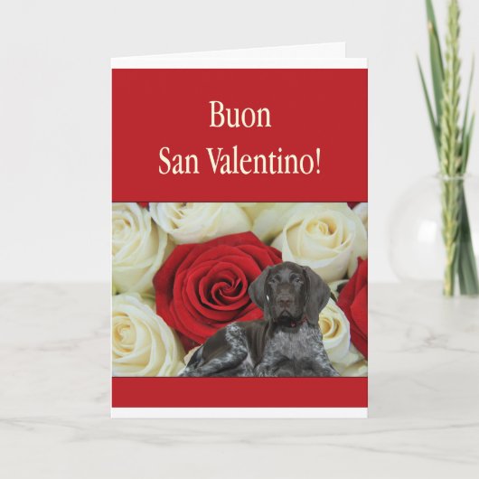Italienisch San Valentino Glossy Grizzi Feiertagskarte (Vorderseite)