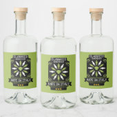 Italienisch Sardine Art Print Kitchen Geschenk Alkoholflaschenetikett (Flaschen)