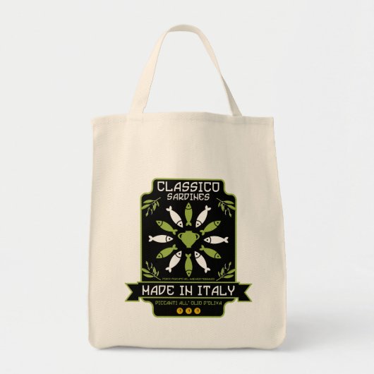 Italienisch Sardine Art Print Kitchen Geschenk Tragetasche (Vorne)