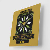 Italienisch Sardinien Art Printing Kitchen Geschen Quadratische Wanduhr (Winkel)