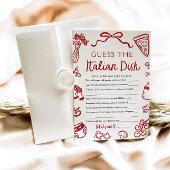 Italienisch schätzen das italienische Duschenspiel Einladung