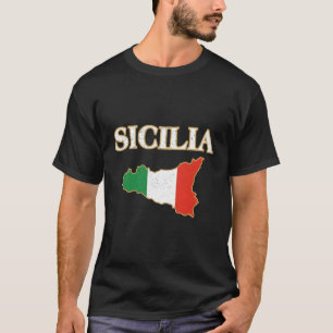 Italienisch Sicily Map Sicilia Sicilian T-Shirt