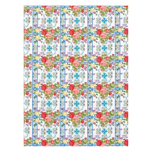 Italienisch, sizilianisch, blumenreich, majolika tischdecke (Vorderseite)