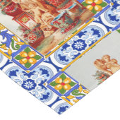 Italienisch,sizilianische Kunst,Maiolica,Fliesen,b Kurzer Tischläufer (Ecke)