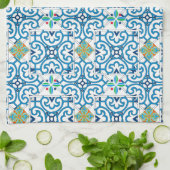 Italienisch, sizilianische Kunst, Majolika, Fliese Geschirrtuch (Gefaltet)