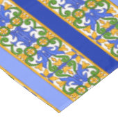 Italienisch, sizilianische Kunst, Majolika-Muster  Tischdecke (Schrägansicht)