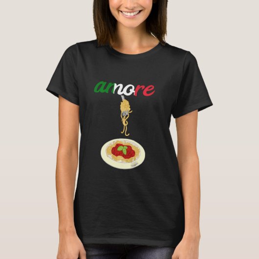 Italienisch Spaghetti Lover Pasta Noodles Liebe C T-Shirt (Vorderseite)