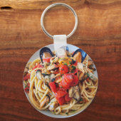 Italienisch Spaghetti mit Mussels Schlüsselanhänge Schlüsselanhänger (Rückseite)