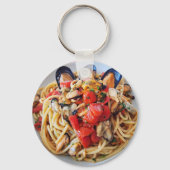 Italienisch Spaghetti mit Mussels Schlüsselanhänge Schlüsselanhänger (Rückseite)