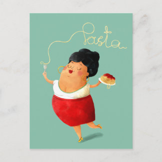 Italienisch Spaghetti Pasta Lover Postkarte