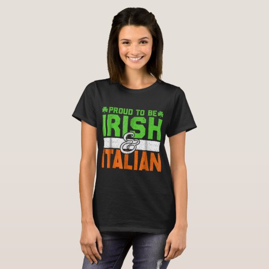 Italienisch St Patrick's Day Holiday T Shirt Gre (Vorne ganz)