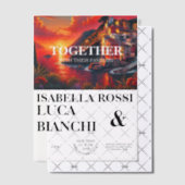 Italienisch Sunset Coastal Bold Wasserfarbe Landsc Pergament Einladungen (Versetzt (Einladung))