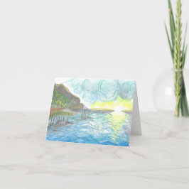 Italienisch Sunset Watercolor Herzlichen Glückwuns Ankündigung