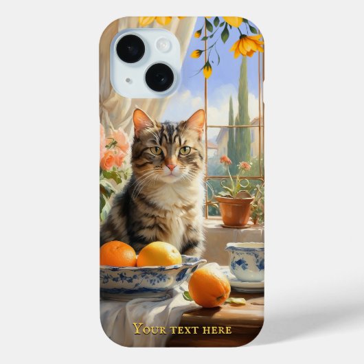 Italienisch Tabby Cat Fine Art Phone Case (Rückseite)