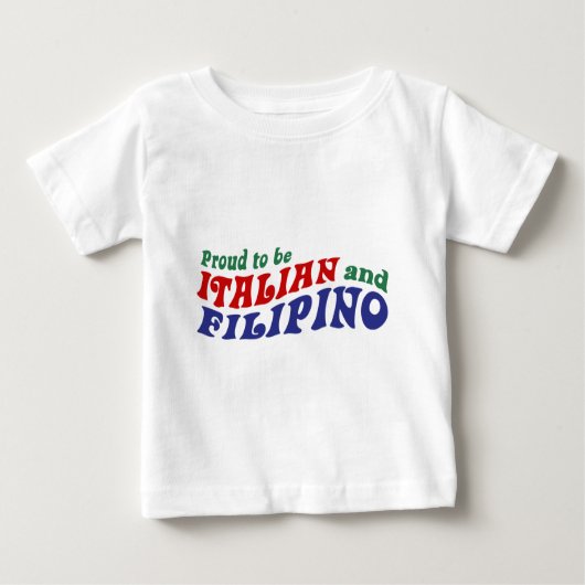 Italienisch und Philippino Baby T-shirt (Vorderseite)